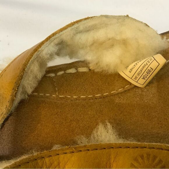 UGG Hamoa 1791 Sheepskin Lining Women Flip Flop Thong Sandals Brown Size 9 - Picture 4 of 15